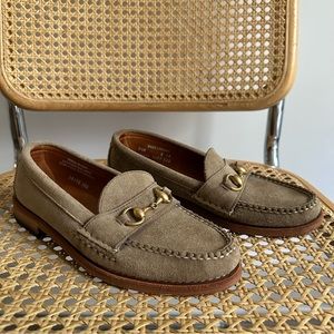 G.H.Bass & Co. Weejuns suede buckle loafers